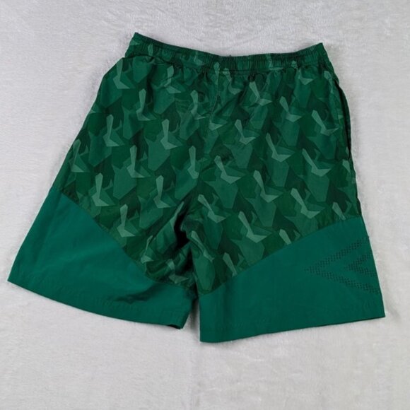 Umbro Soccer Shorts Boys Youth XLarge Geometric Nylon Mesh Green Aztec Print - Picture 9 of 13